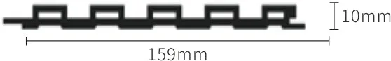 Sección de Panel de pared acanalado 159×10