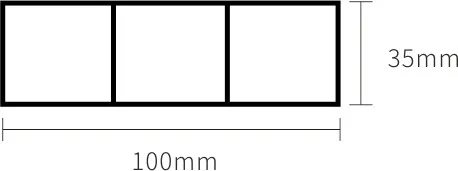 Sección de Tubo hueco 100 × 35
