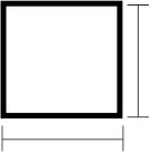 Sección de Tubo hueco coextruido 50 × 50