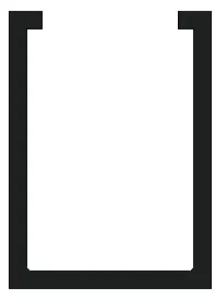 Sección de Perfil de cielorraso 40×55