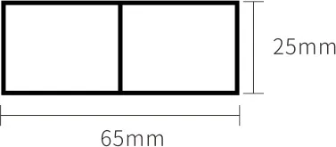 Sección de Tubo hueco 65 × 25
